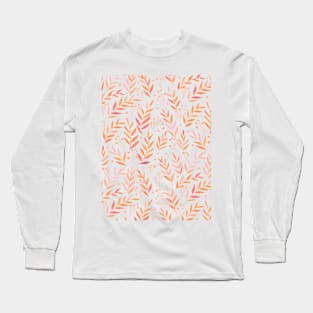 Watercolor branches - pastel pink and orange Long Sleeve T-Shirt